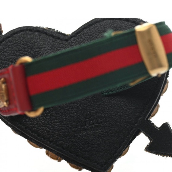 GUCCI Web Crystal Heart Bracelet - Picture 3 of 3